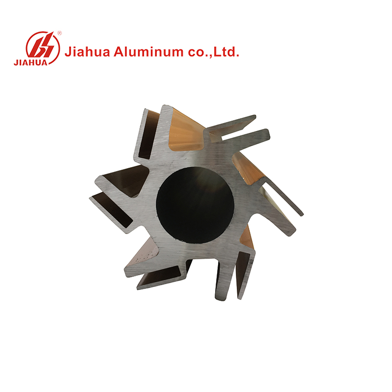 Perfiles de disipador de calor de cilindro de aluminio Jiahua redondo de oro anodizado 6063 T6