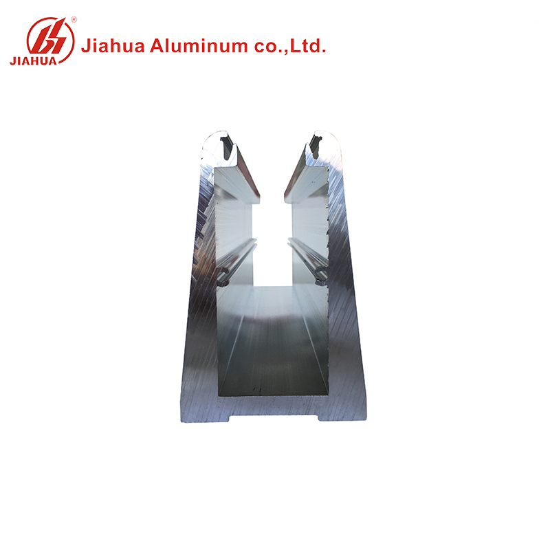 Extrusionado de aluminio en forma de U Canal de cristal Barandilla perfil de cristal sin marco Barandilla