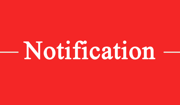 Notificación de vacaciones