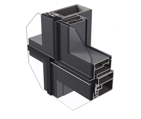 perfiles de muros cortina MQ100 / JH110 Serie Invisile de fachada exterior