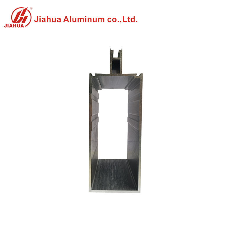 Perfil de sección de muro cortina de aluminio Foshan Jia Hua de plata anodizada para viga principal