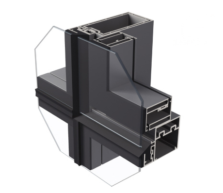 MQ120 Serie de aluminio muro cortina invisible para la fachada de cristal