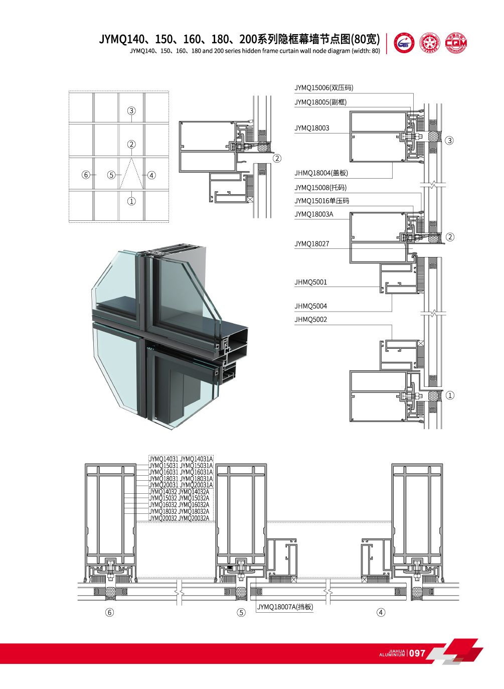 dise&ntilde;o de la pared de cortina exterior de aluminio