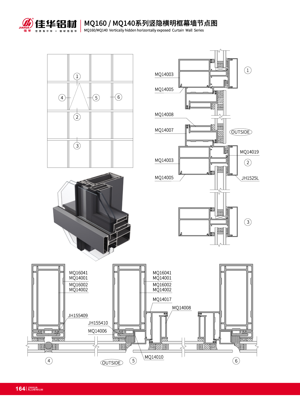 MQ160 / MQ140 invisible muro cortina