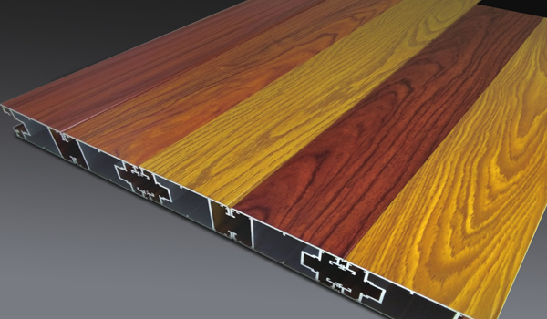 Perfiles de aluminio de grano de madera de alta calidad