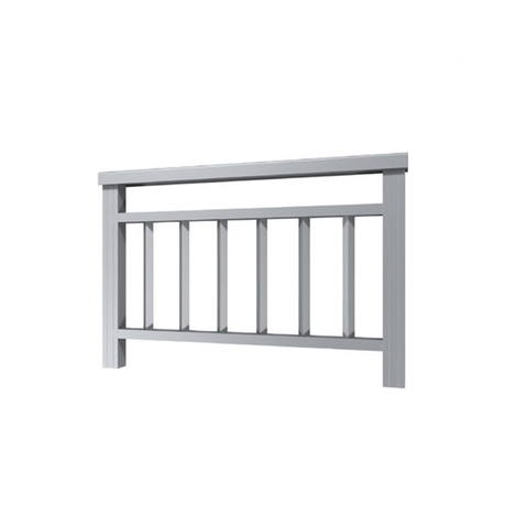 Perfiles de barandilla de mano de balcón de aluminio extruido horizontal para escalones