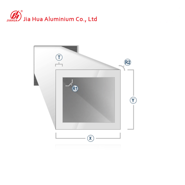 Precio por kilogramo de perfiles de barra de tubería cuadrada de marco de aluminio de tamaño OEM