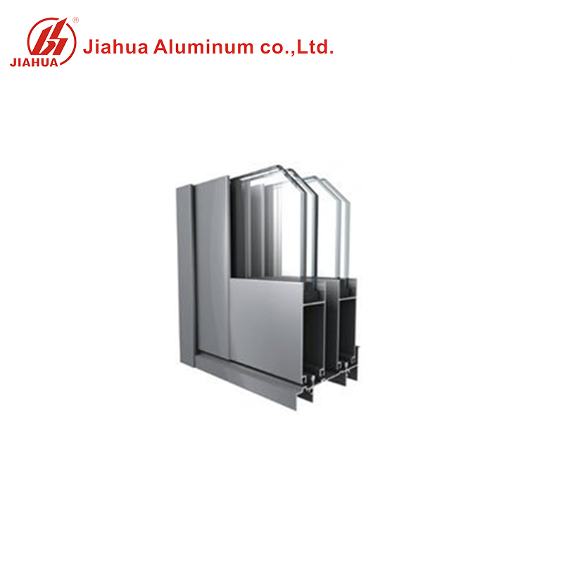 Sistema de ventana de extrusión de aluminio de vidrio de doble temple anodizado para ventanas corredizas