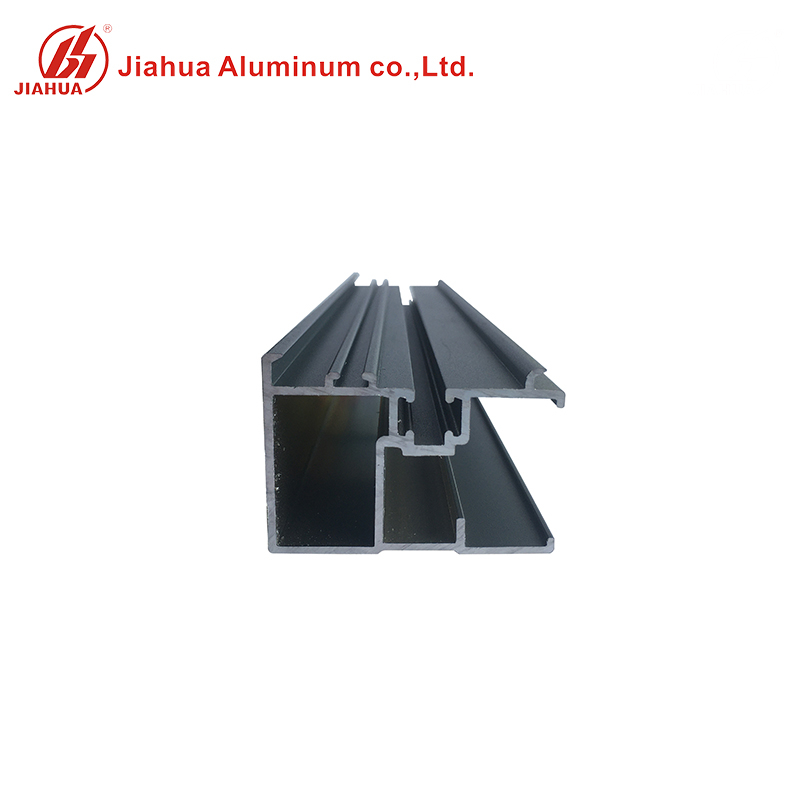 Perfiles de aleación de la sección de ventanas de aluminio con recubrimiento de polvo de color gris mate para ventas